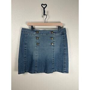 Vintage 90’s Denim Mini Skirt Size 12 Jones Wear Jeans Micro Y2K Preppy Cute